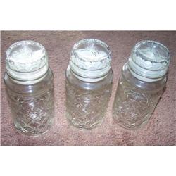   3 PLANTERS PEANUTS JARS - COLLECTIBLE GLASS #1510359