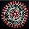 Image 1 : ANTIQUE DOILY - HAND MADE- FLOWERED CENTER #1510361