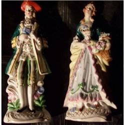 VINTAGE PAIR OF VICTORIAN FIGURINES - JAPAN #1510373