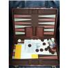 Image 1 : VINTAGE BACKGAMMON GAME WITH CARRYING CASE #1510374
