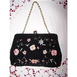 VINTAGE 1940's-1950's GLASS HAND BEADED HAND #1510375