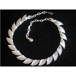 Winged Silvertone Signed Coro Necklace #1510491