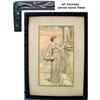 Image 1 : Pretty Lady Print in Art Nouveau Carved Frame #1510514