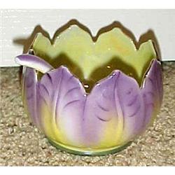 Lusterware mayonnaise set in artichoke form #1510521