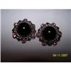 Image 1 : BLACK CABOCHON AND PINK RHINESTONE CLIP ON #1510553