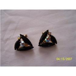 FACTED BLACK GLASS BEAD AURORA BOREALIS #1510609