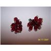 Image 1 : UNSIGNED ~GORGEOUS DEEP RED CRYSTAL CLIP #1510628