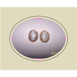 SIGNED JUDY LEE WHITE ENAMEL CLIP EARRINGS #1510657