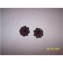 PEWTER LOOKING CLIP EARRINGS WITH BRIGHT #1510661