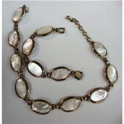 BERGEE 2 PC DEMI PARURE MOTHER OF PEARL SET #1510674