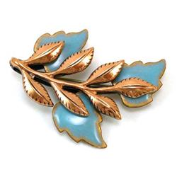 Vintage MATISSE Renoir ENAMELCopper BROOCH Pin #1510680