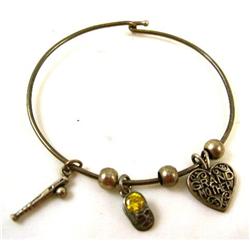Vintage STERLING Silver CHARM Bracelet CHARMS #1510686