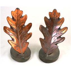 Old PMC MAPLE Leaf COPPER Book ENDS Bookends #1510700