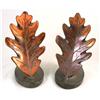 Image 1 : Old PMC MAPLE Leaf COPPER Book ENDS Bookends #1510700
