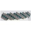 Image 1 : Vintage French Teal & Clear Rhinestone Barrette#1510707