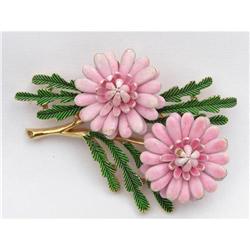Crown Trafari Pink Floral Enamel Pin #1510729