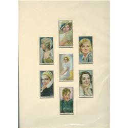 7 Matted  "Cinema Celebrities" Cigarette Cards #1510792