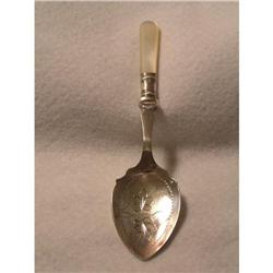 STERLING SILVER PEARL HANDLE JELLY SPOON #1510812