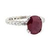 Image 1 : 4.80 ctw Ruby and Diamond Ring - 14KT White Gold