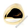 Image 8 : 18kt Yellow Gold Pear Cabochon Black Onyx and Channel Set Diamond Ring