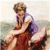 Image 2 : Pino (1939-2010), "Francesca" Artist Embellished Limited Edition on Canvas, Numb