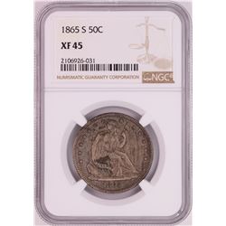 1865-S Seated Liberty Half Dollar Coin NGC XF45