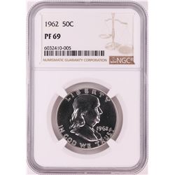 1962 Proof Franklin Half Dollar Coin NGC PF69