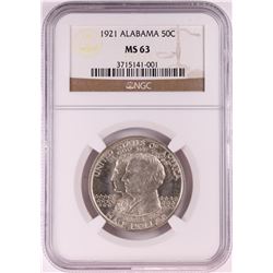 1921 Alabama Centennial Commemorative Half Dollar Coin NGC MS63