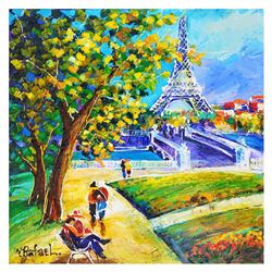 Yana Rafael "A Park In Paris" Original Acrylic On Canvas