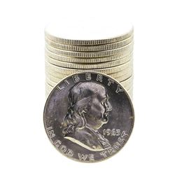 Roll of (20) Brilliant Uncirculated 1963-D Franklin Half Dollar Coins