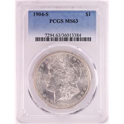 1904-S $1 Morgan Silver Dollar Coin PCGS MS63