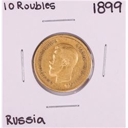 1899 Russia 10 Roubles Gold Coin