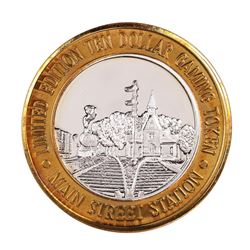 .999 Silver Main Street Station Las Vegas, NV $10 Limited Edition Casino Gaming Token