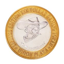 .999 Silver Union Plaza Las Vegas, Nevada $10 Casino Limited Edition Gaming Token