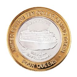 .999 Fine Silver Four Queens Casino Las Vegas, NV $10 Limited Edition Gaming Token