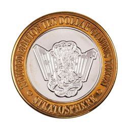 .999 Silver Stratosphere Las Vegas, Nevada $10 Casino Limited Edition Gaming Token