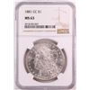Image 1 : 1881-CC $1 Morgan Silver Dollar Coin NGC MS63