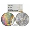 Image 1 : 1881-S $1 Morgan Silver Dollar Coin NGC MS64* Star Amazing Toning