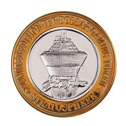 .999 Silver Stratosphere Las Vegas, Nevada $10 Casino Limited Edition Gaming Token