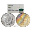 Image 1 : 1884-O $1 Morgan Silver Dollar Coin NGC MS61 CAC Amazing Toning
