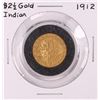 Image 1 : 1912 $2 1/2 Indian Head Quarter Eagle Gold Coin