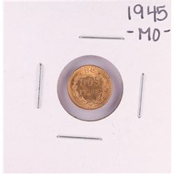 1945 Mexico Dos Pesos Gold Coin
