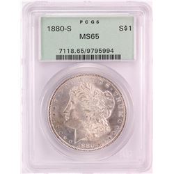 1880-S $1 Morgan Silver Dollar Coin PCGS MS65 Old Green Holder