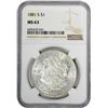 Image 2 : 1881-S $1 Morgan Silver Dollar Coin NGC MS63 Amazing Toning