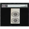Image 2 : Uncut Pair of 1862 Ten Cents First Issue Fractional Notes PMG Choice Uncirculated 64