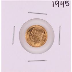 1945 Mexico Dos Y Medio Pesos Gold Coin