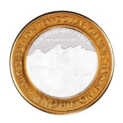 .999 Silver Reno Hilton Nevada $10 Casino Limited Edition Gaming Token