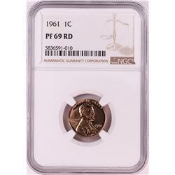 1961 Proof Lincoln Memorial Cent Coin NGC PF69RD