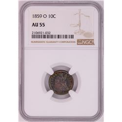 1859-O Seated Liberty Dime Coin NGC AU55