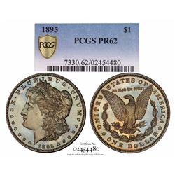 1895 $1 Proof Morgan Silver Dollar Coin PCGS PR62